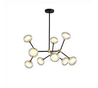 Modern Simple Chandeliers Nordic Firefly Chandelier Black Branch G9 Pendant Light Glass Ball Lampshade Ceiling Light Bubble Modern Lighting For Bedroom Dining Room Kitchen Living Room Study-9 lamp fl