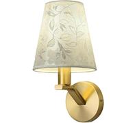 Modern Simple Copper Wall Lamp,E14 Base Fabric Lampshade,American Creative Bedroom Bedside Wall Light for Bedroom Living Room Study Room Dining Room Stairs Porch Hallway Restaurant