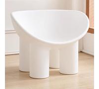 Modern Simple Creative Leisure Stool - Small Makeup Chair Cute Plastic Backrest Multifunctional Footstool Cozy Reading Chair Stylish Single Sofa Seat for Home Decor