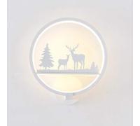 Modern Simple Elk Wall Ligh Creative Indoor Bedroom Bedside LED Energy Saving Wrought Iron Wall Light Acrylic Lampshade Decorated Stairs Aisle Corridor Wall Lantern Fixture