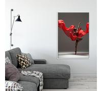 Modern Simple Ethnic Posters and Prints Black Ballerina African Woman Oil Painting Canvas Wall Pictures Home Decor Mural 50x75cm framework