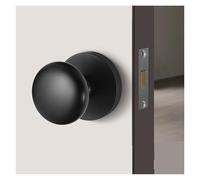 Modern Simple Indoor Invisible Door Lock zinc Alloy Door Handle Wooden Door Bedroom Room Magnetic Door Lock(Nero)
