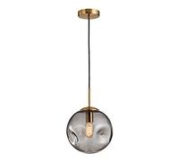 Modern Simple Irregular Glass Ball Pendant Light, Personality Creative Single Ripple Minimalist Bump Globe Adjustable Hanging Lamp for Bedroom Dining Room Living Room