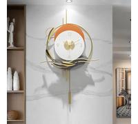 Modern Simple Large Decorative Metal Wall Clock,Decorative Non Ticking And Silent Metal Wall Clock, Suitable for Decorating Living Rooms, Entrances, Kitchens,70 * 43Cm