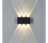 Modern simple rectangular outdoor Wall Light IP65 waterproof and rust-proof Sconce Light Double-headed luminous design ideas up and down light For corridor courtyard garden Exterior Lighting