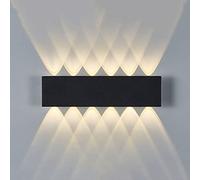 Modern simple rectangular outdoor Wall Light IP65 waterproof and rust-proof Sconce Light Double-headed luminous design ideas up and down light For corridor courtyard garden Exterior Lighting