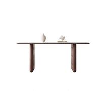 Modern Simple Walnut Dining Table Retro Sle Wood Table Stone Top Coffee Table for Living Room Versatile Dining and Tea Table
