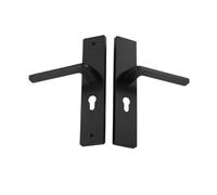 Modern Simple zinc Alloy Indoor Wooden Door Silent Panel Lock Black Household Thickened one-Piece Bedroom Door Lock(D221 111 Yahei Mute)