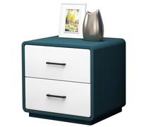 Modern Simplicity Bedside Table with 2 Drawers and Shelves, Space-Saving Storage Cabinet for Bedroom and Living Room