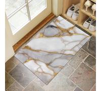 Modern Simplicity Doormat - Inside And Outside Welcome Mat, Light Gray Indoor Front Doormat With Non-Slip Backing, Heavy Duty Entrance Mat, 40 X 60 Cm Marble Pattern