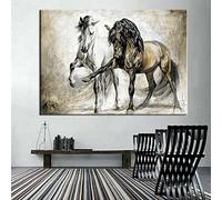 Modern Simplicity of Abstract Horse Canvas Paintings Wall Art Canvas for Living Room Bedroom Decoration ,40*50cm No Frame