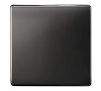 Modern Single Black Nickel Wall Blanking Plate Scewless Finish N401GME