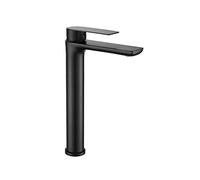 Modern Single Handle Ship Sink Faucet High Arc Bathroom Sink Tap Stainless Steel Vanity Basin Mixer One Hole Monobloc Design (Gray Black)