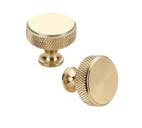 Modern Single Hole Cabinet Handle Round Black Gold Knob Cupboard Desk Drawer Pull Solid Aluminum Alloy Furniture(Gold-5pcs)