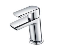 Modern Single Lever Mono Basin Mixer Bathroom Sink Tap with Push Button Waste - Chrome Balterley Silver One Size