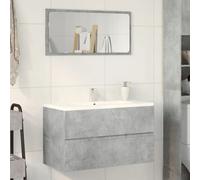 vidaXL Bathroom Hanging Cabinet Wall Cabinet Concrete Grey Engineered Wood
