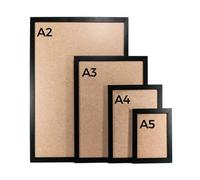 Modern Sleek Black 18X14 Frame With Clear Perspex Sheet and Wall Hanging Hooks - Thin Black Picture Frames - Poster Frame Use As Portrait OR Landscape