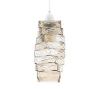 Happy Homewares Sleek Gold Tinted Pendant Light Shade with Staggered Rectangular Body Happy Homewares Gold