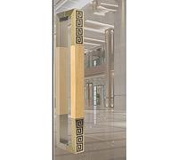 Modern Sliding Barn Door Handle Set,Pull Bar Handle for Double Sided Interior and Exterior Front Door,Modern Glass/Wood Door Handle,Mounting Hardware Included,Natural-60cm/23.6in