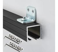 Modern Sliding Barn Door Hardware Kit - Heavy-Duty Track Rail System for Interior Room Partitions Easy Installation Perfect for Home Decor and Renovation