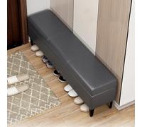 Modern Slim Shoe Storage Cabinet with Cushioned Seat - Narrow Hallway Rattan Sideboard Tall Cupboard for Entryway Bedroom and Hallway Furniture