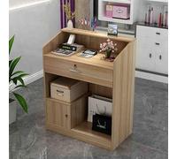 Modern Small Lockable Reception Desk with Drawers - White Counter for Convenience Store Clothing Shop Hair Salon Beauty Salon Hotel - Space-Saving Design