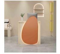 Modern Small Reception Desk - Checkout Counter Table for Office, Lobby, Cafe & Beauty Salon - Stylish Front Desk (D3, 23.6"x15.7"x37.4")