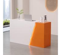 Modern Small Reception Desk - Stylish Front Desk Table for Salon & Office - Space-Saving Standing Reception Counter - Contemporary Design for Efficient Workspaces