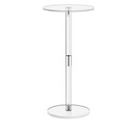 Modern Small Round Clear Acrylic End Table - Transparent Drink Table, 54.1x25.4cm