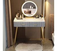 Modern Small Vanity Desk with Drawers Makeup Table Without Mirror Space Saving Vanity for Bedroom or Dressing Room 32" L (80cm)
