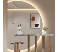 Modern Smart Anti-Fog Bathroom Mirror - Full Length Vanity Mirror with Backlit LED Lights for Entryways - 3-Color Dimmable Makeup Mirror for Home Decor (Left Cut 80 * 120cm (Left Cut 70 * 100cm)