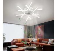 Modern Smart Ceiling Fan with Dimmable Light - Reversible DC Motor, Remote Control, 62cm, Ideal for Bedroom & Living Room