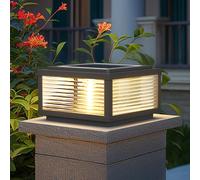 Modern So Pil Lamp Waterproof Black Square Post Cap Lanterns for Outdoor GardPatio Yard Pool and Mailbox Lighting So Powered LED Landscape Lights