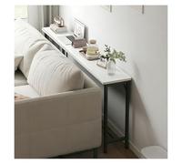 Modern Sofa Tables Narrow Long, Slim Narrow Console Table with Storage Shelves for Home & Small Spaces, 80 100 120 Cm Long Behind Couch Table(Double-layer,80x20cm)