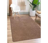 Modern Soft Area Rug & Bath Mat Low-Pile, Non-Slip Carpet for Living Room, Bedroom, Bathroom Long Hallway Runner Floor Mats Door Mats Quick Dry (Coffee, 120 x 170 cm)