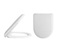 Modern Soft Closing Toilet Seats Round Square D-Shape Bathroom White Easy Clean