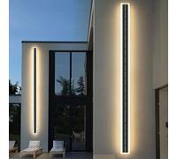 Modern Solar Wall Light - IP65 Waterproof LED Sconce, Rectangle Aluminum Fixture for Outdoor/Indoor Use, 3000K/4000K/6000K Adjustable Brightness, Perfect for Porches, Doorways, and Aisles (60cm)