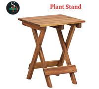 Modern Solid Acacia Wood Plant Stand Display Foldable Garden Pot Stool vidaXL