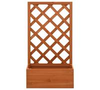 vidaXL Garden Trellis Planter Orange 50x25x90 cm Solid Firwood UK HOT