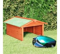 Modern Solid Firwood Robotic Lawn Mower Garage Garden Outdoor House vidaXL