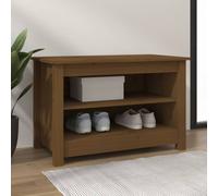 Modern Solid Pine Wood Shoe Bench Storage Bench Wooden Storage Rack VidaXL