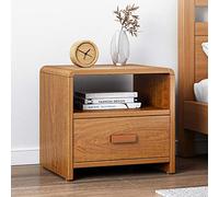 Modern Solid Wood Bedside Table With 2 Drawers For Bedroom Storage Small Nightstand Side Table Beside Cabinet End Table For Living Room,Black Walnut Colorb