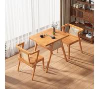 Modern Solid Wood Dining Chair Set2Piece Foldable SpaceSing Design with Ergonomic BackrestIdeal for Dining Room Study BalconyOriginal Wood Color
