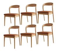 Modern Solid Wood Dining Chairs with Comfortable Cushions - Rubberwood Construction, Stylish Design for Kitchen, Dining Room, Living Room, and Study - Black+Bei 2 Pack