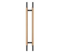 Modern Solid Wood Glass Door Handle Long Push Pull Handle for Commercial & Residential Use Stylish Design for Bars & Shops Size 100x70cm Color Style 1