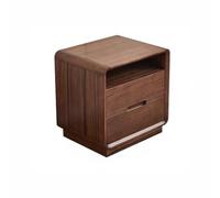 Modern Solid Wood Nightstand Black Walnut ry Sto Cabinet for Bedroom Simple Design Lightweight Slish nizer Easy Access to tials.