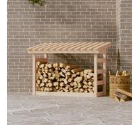 Modern Solid Wood Pine Firewood Rack Log Store Shed Fireplace Holder vidaXL