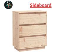 Modern Solid Wood Pine Sideboard Storage Side Cabinet Organiser Cupboard vidaXL