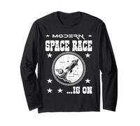 Modern Space Race is ON Exploration Planetary Missions Stars Long Sleeve T-Shirt