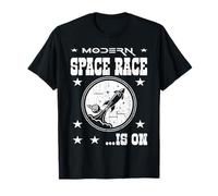 Modern Space Race is ON Exploration Planetary Missions Stars T-Shirt